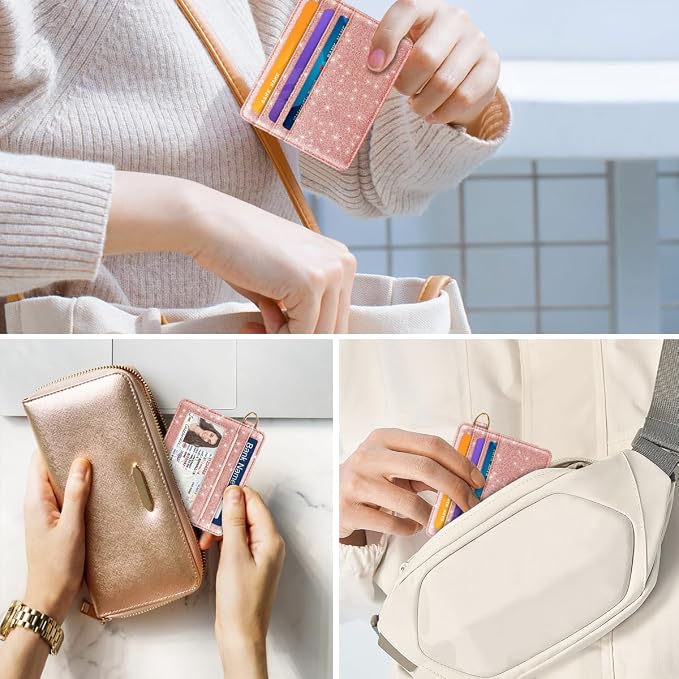 Slim Minimalist Front Pocket RFID Blocking Credit Card Holder Small Wallet Cute - Image 7