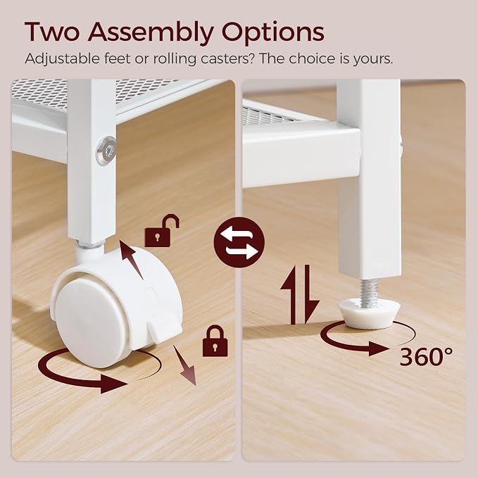 MAHANCRIS Mobile Printer Stand, 3-Tier Industrial Printer Cart - Image 6