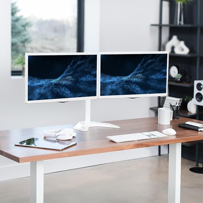 VIVO Dual LED LCD Monitor Free-Standing Desk Stand - Image 2