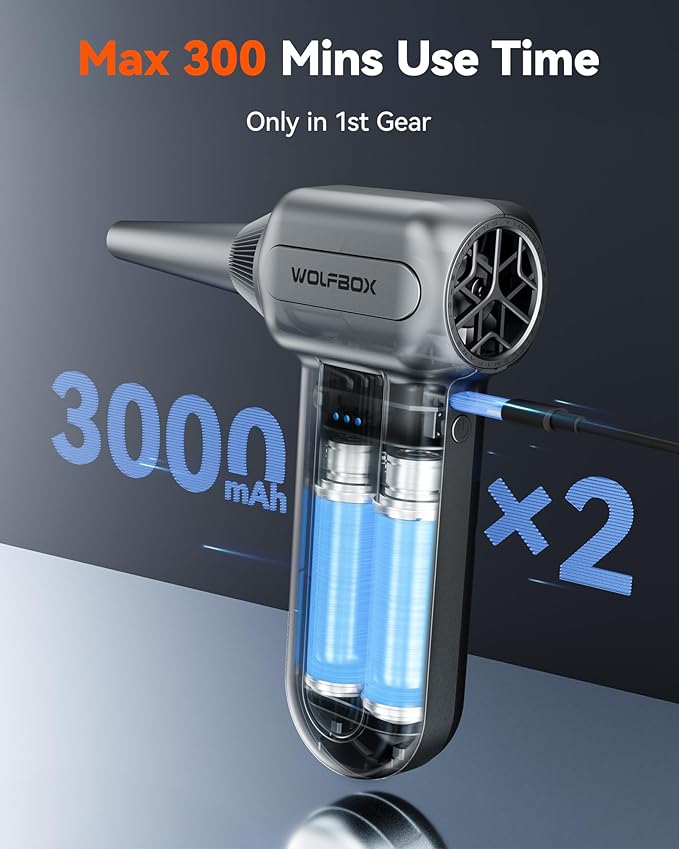 WOLFBOX MF60&MF70 Compressed Air Duster-110000RPM Super Power Electric Air - Image 5