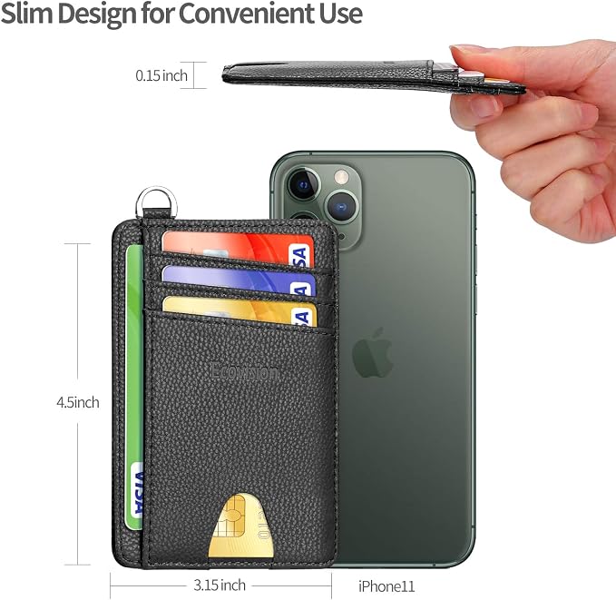Slim Minimalist Front Pocket Wallet, RFID Blocking Credit Card Holder Wallet - Image 7