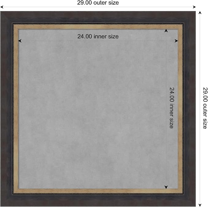 Amanti Art Black Framed Magnetic Board 29x29 Medium Vision Board - Image 4