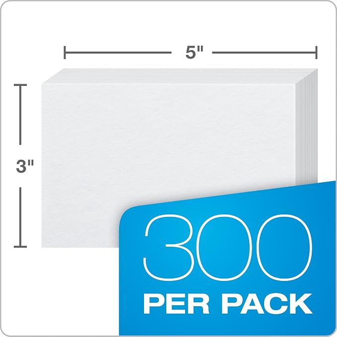 Oxford 3 X 5 Inches Blank Ruled Index Card - Image 3