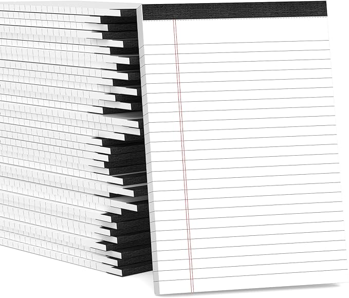 36 Pack Small Legal Pads 5x8 White Note Pads 5x8 College Ruled Paper Tablets by Aidunmis