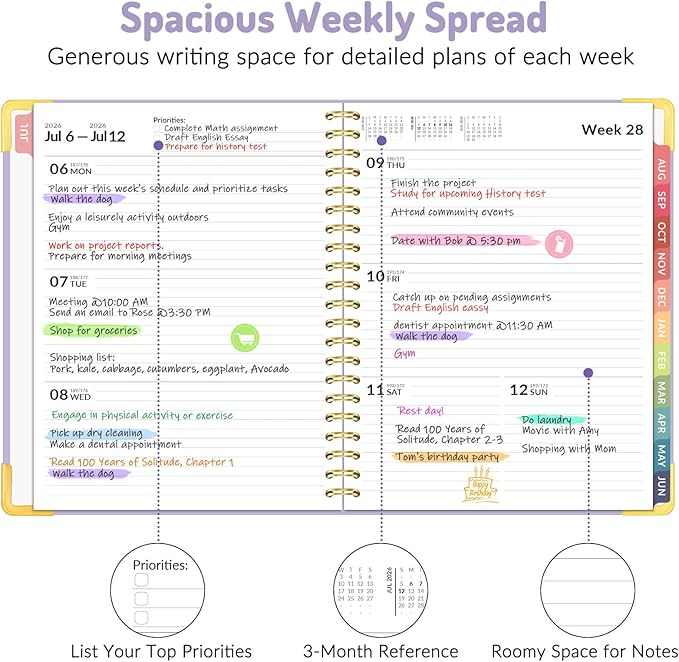 Forvencer Academic Planner 2026-2027, July 2026-June 2027 Weekly & Monthly - Image 4