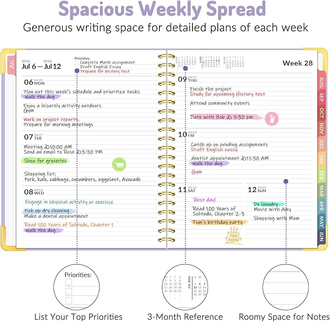 Forvencer Academic Planner 2026-2027, July 2026-June 2027 Weekly & Monthly - Image 4