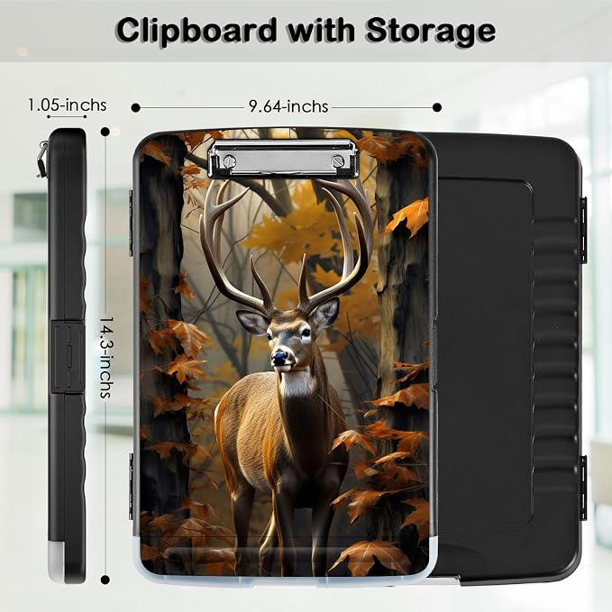 Clipboard with Storage, Office Supplies Nursing Clipboards Folder with Pen - Image 2