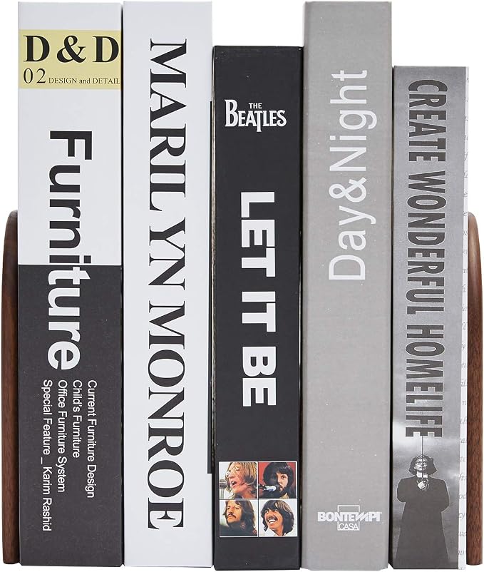 Pandapark Wood Bookends, Non-Skid Bookend - Image 4