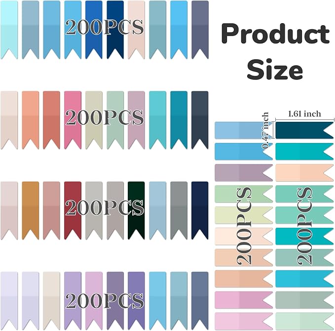 Temiary 1200 Pcs Transparent Sticky Index Tab - Image 2