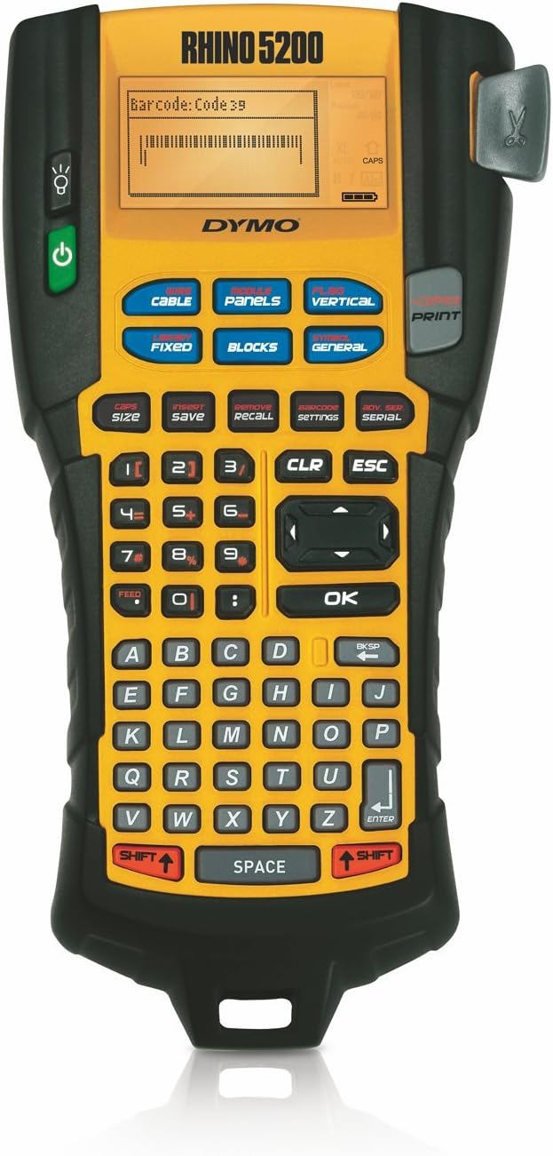 DYMO Industrial Label Maker Rhino 5200 Label Maker Time-Saving Hot Keys Prints by Unknown