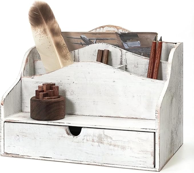 Pine Wooden Mail Organizer for Desk by REBEEVISION