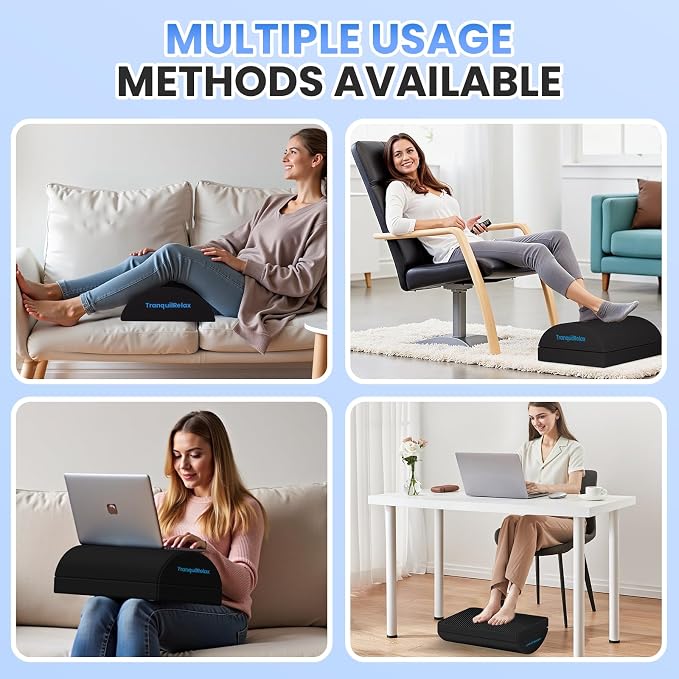 TranquilRelax Foot Rest for Under Desk at Work, Gaming Accessories Foot Stool - Image 6