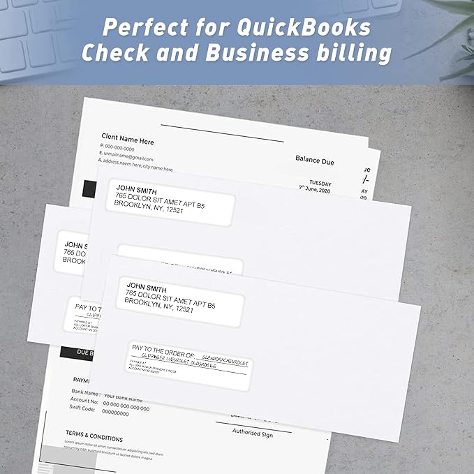 1000#8 Self Seal Business Envelopes, PANDRI No.8 Double Window Design - Image 7