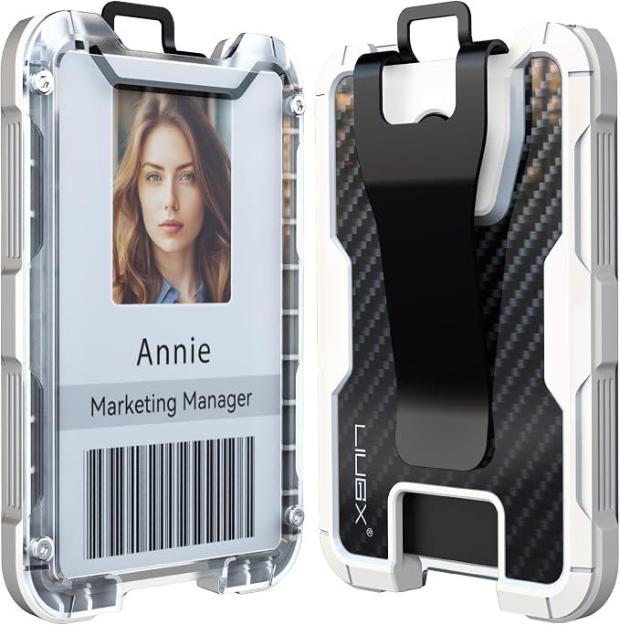 LIUGX Carbon Fiber Badge Holder, ID Card Holder by LIUGX