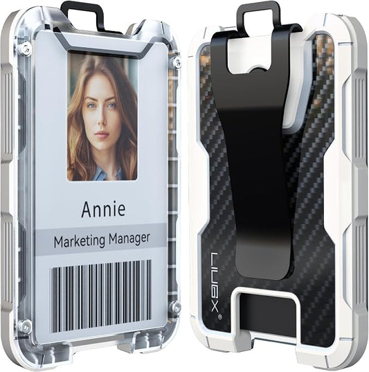 LIUGX Carbon Fiber Badge Holder, ID Card Holder by LIUGX