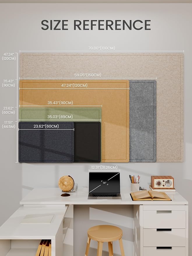 Fluxynara Bulletin Board, 23.6" x 17.5" Cork Board Alternative - Image 5