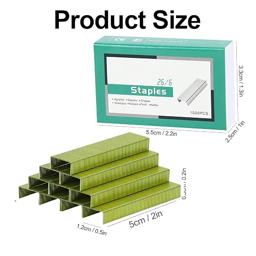 Multibey 5-Pack Yellow Staples Bulk Refill - Image 2