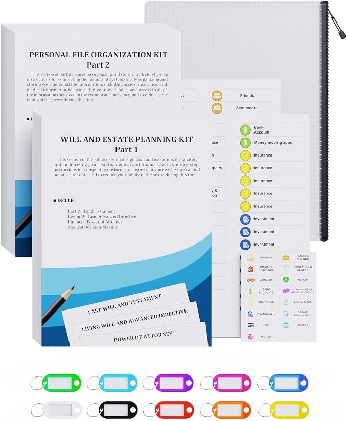 Estate Kit - Personal File Organization Kit and Estate Planning Kit, Systematic by SpongeStorageTheory