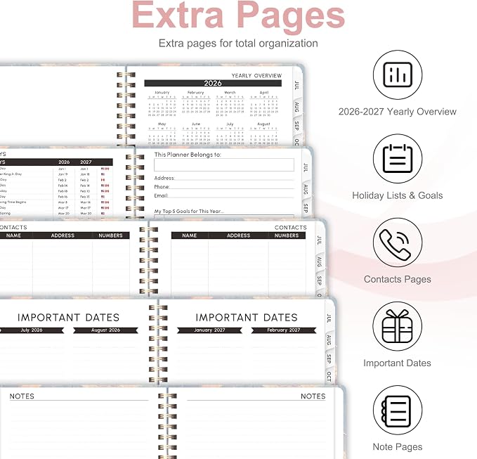 Planner 2026-2027, Weekly and Monthly Academic Year Calendar Planner, July 2026 - Image 5