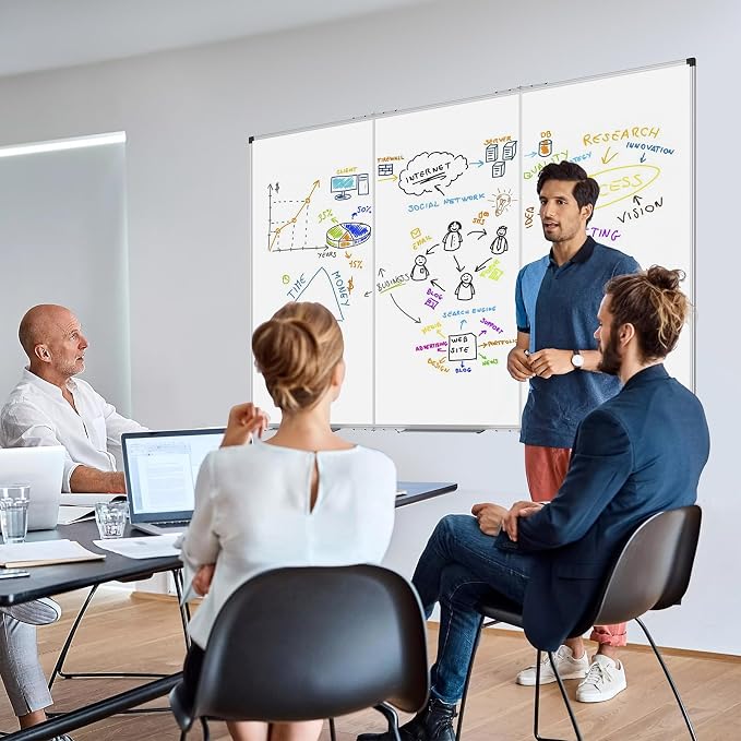 XBoard Extra Large Magnetic Whiteboard 96 x 48 Inch, Giant Foldable Dry Erase - Image 4