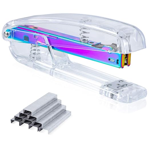Acrylic Stapler, Fashion Design | Durable Spring, Office & School Use, by SEAKOS