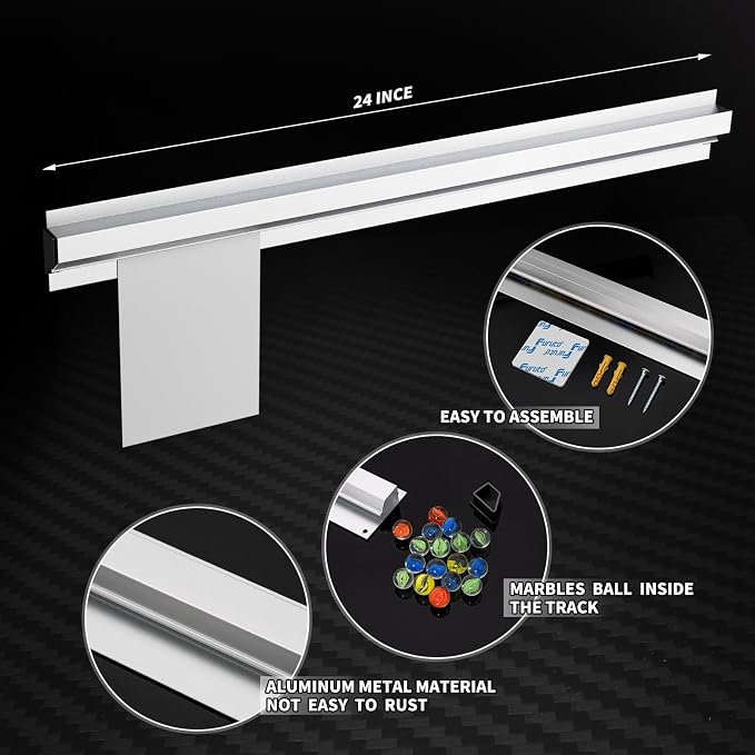 2 Pieces 24-inch Aluminum Sliding Restaurant menu Clip Rails - Image 7