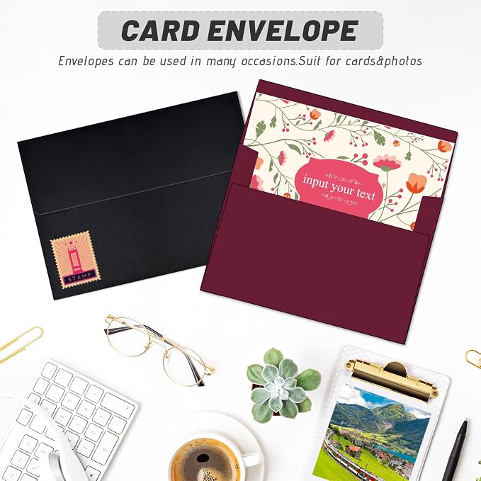 4x6 Envelopes For Invitation A4 Envelope white, 50 pack 4x6 card Envelopes Self - Image 3