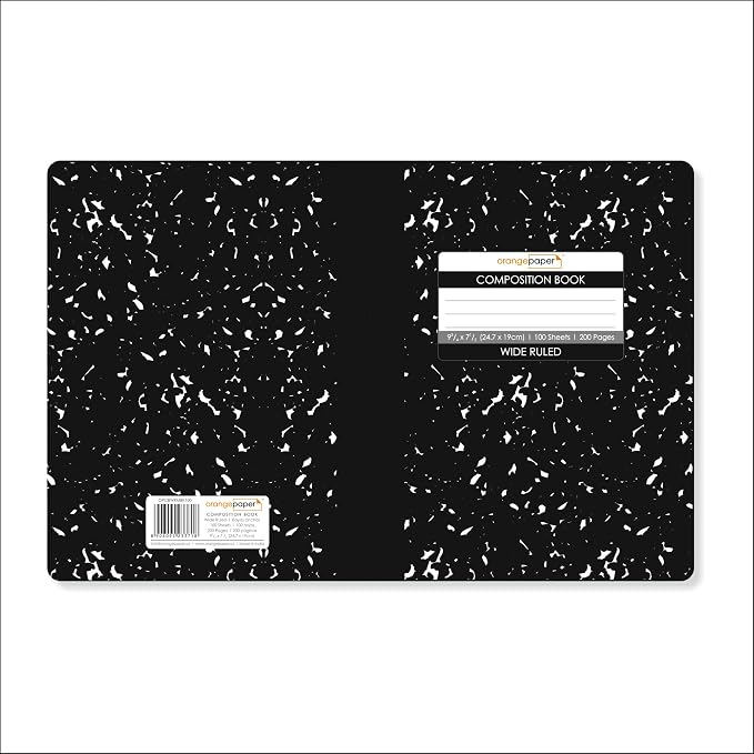 Composition Book – 100 Sheets, Wide Ruled, 9.75 x 7.5 inch – Durable Flex Cover - Image 4