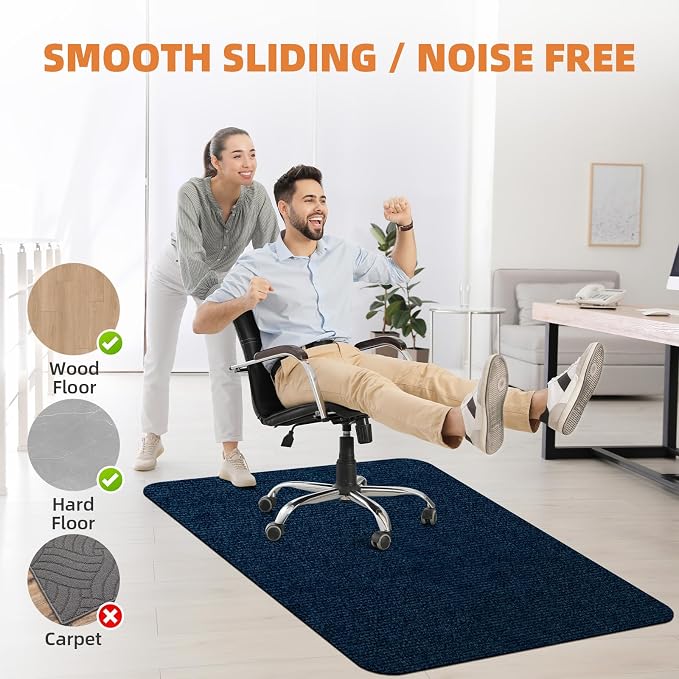 Office Chair Mat for Hardwood Floors 48"x36", Durable Non-Slip Large Tile Floor - Image 2