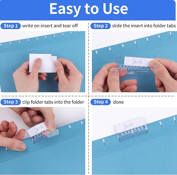 Reastar Hanging File Folder Tabs, File Tabs - Image 8