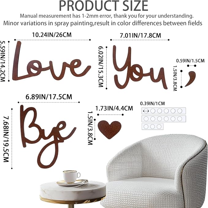 Home Decor Large Brown Love You Bye Wood Sign Boho Decor Wall Decor Express - Image 5