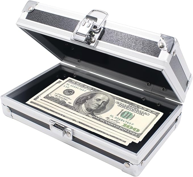 Money Holder Cash Organizer, Mini Alloy Money Box by Unknown