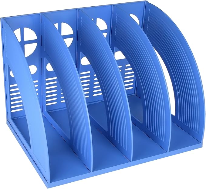 SAYEEC Sturdy Magazine Holder Plastic 4 Compartment Desk File Organizer by SAYEEC