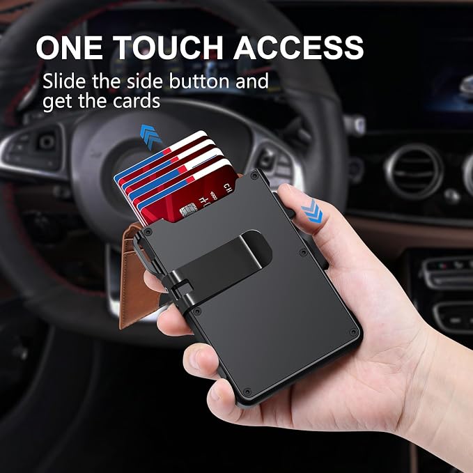 KIKVES Airtag Wallet for Men, Mens Smart Wallet for Air Tag RFID Blocking - Image 2