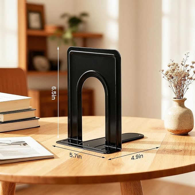 HappyHapi Book Ends, Bookends for Shelves, Book Ends for Heavy Books Holders - Image 2