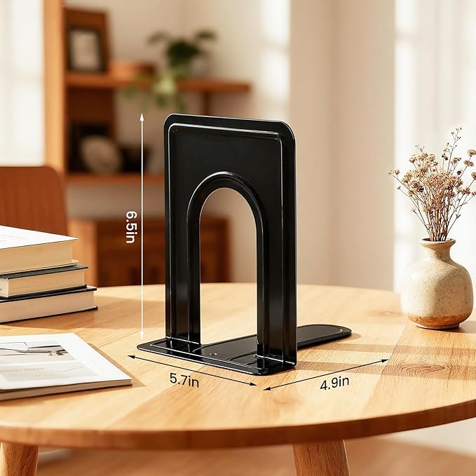 HappyHapi Book Ends, Metal Bookends - Image 2