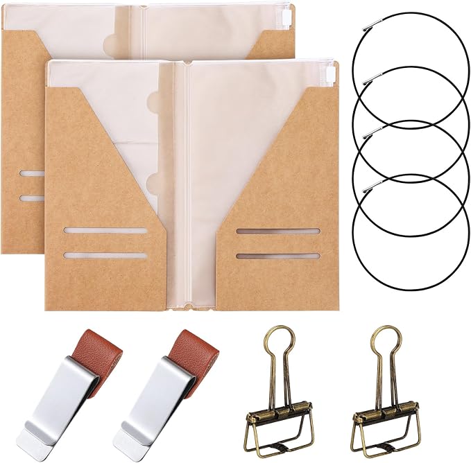 Mooliwe Journal Notebook Accessories Kit Include Travel Kraft File Folder by Mooliwe