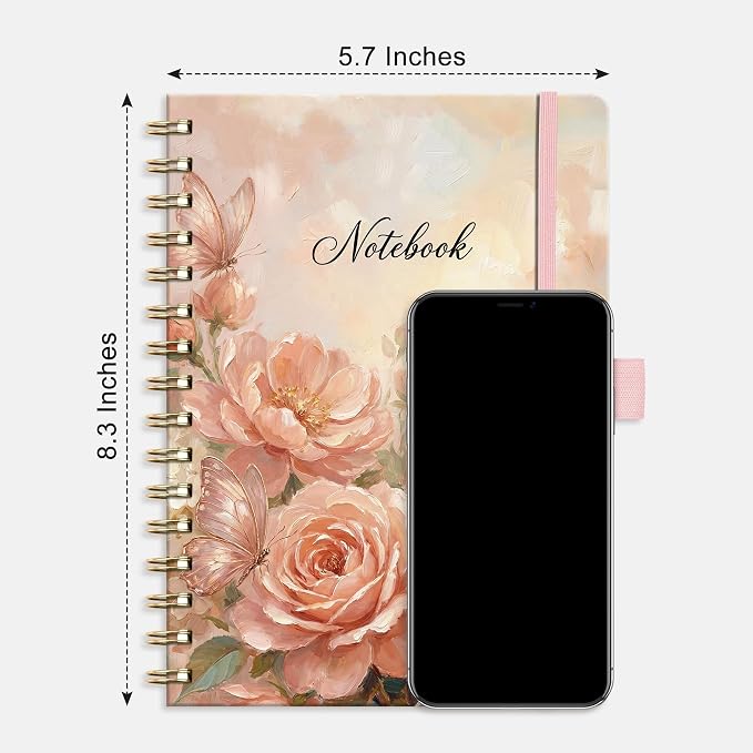 AHGXG Spiral Journal Notebook, 160 Lined Pages, A5 Medium Size, - Image 5
