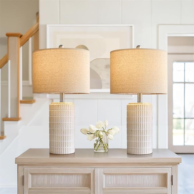 PoKat 24" Modern Ceramic Table Lamps Set of 2 - Image 6