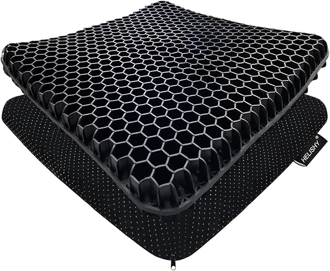 Gel Seat Cushion for Long Sitting Pressure Relief by Helishy