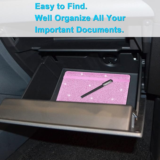 Wisdompro Car Document Holder Organiser, PU Leather Vehicle Insurance and - Image 6
