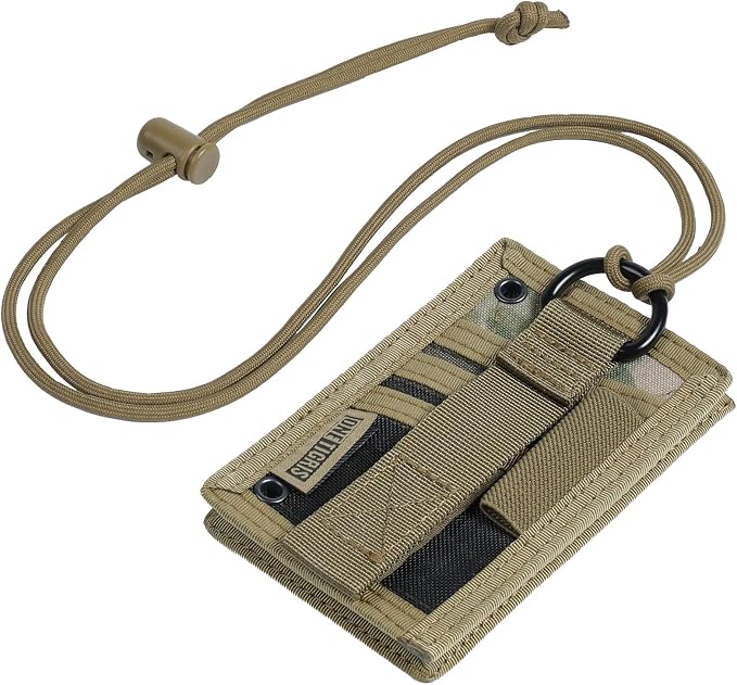 OneTigris Tactical ID Card Holder Hook & Loop Patch Badge Holder Neck Lanyard by OneTigris