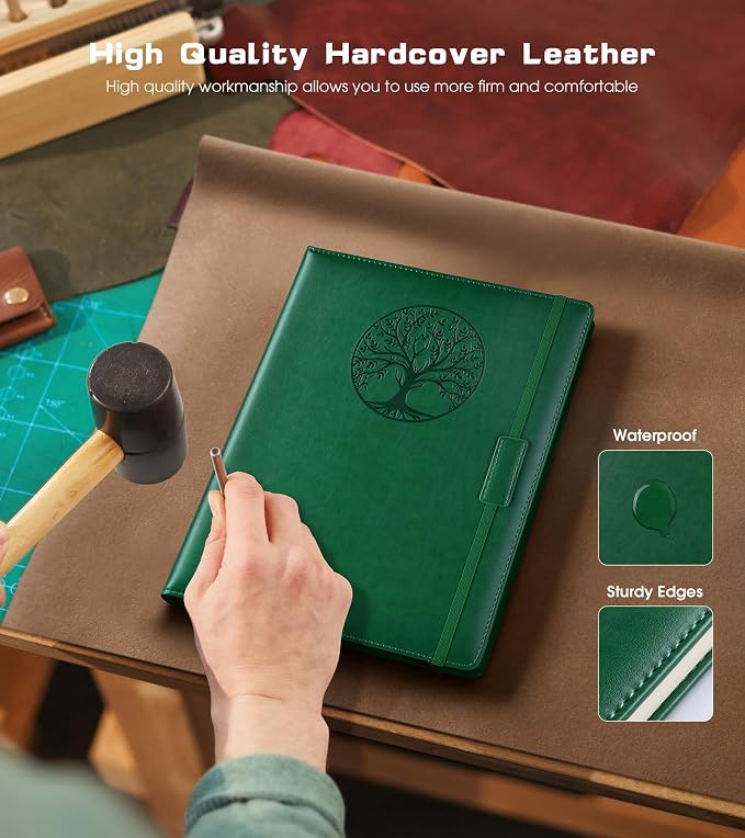 Biuwory A5 Leather Journal Notebook, 140 Lined Pages, Hardcover 5.7"×8.3" | - Image 3