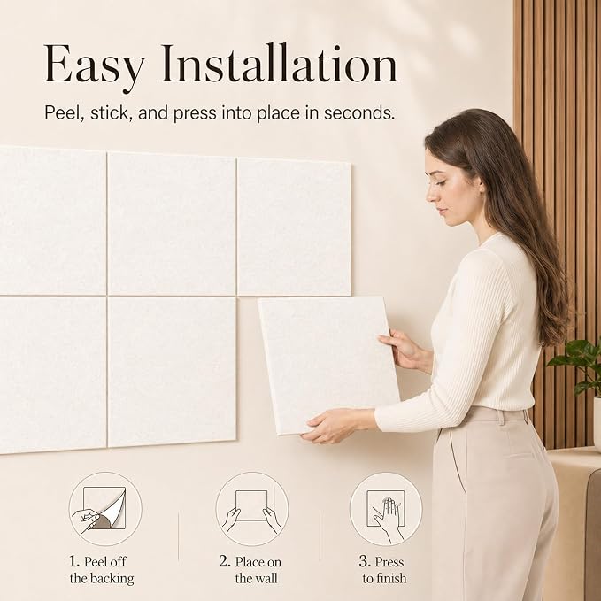 Felt Bulletin Board Tiles, Cork Board Alternative, 48 x 36 in | 0.35 in modular - Image 4