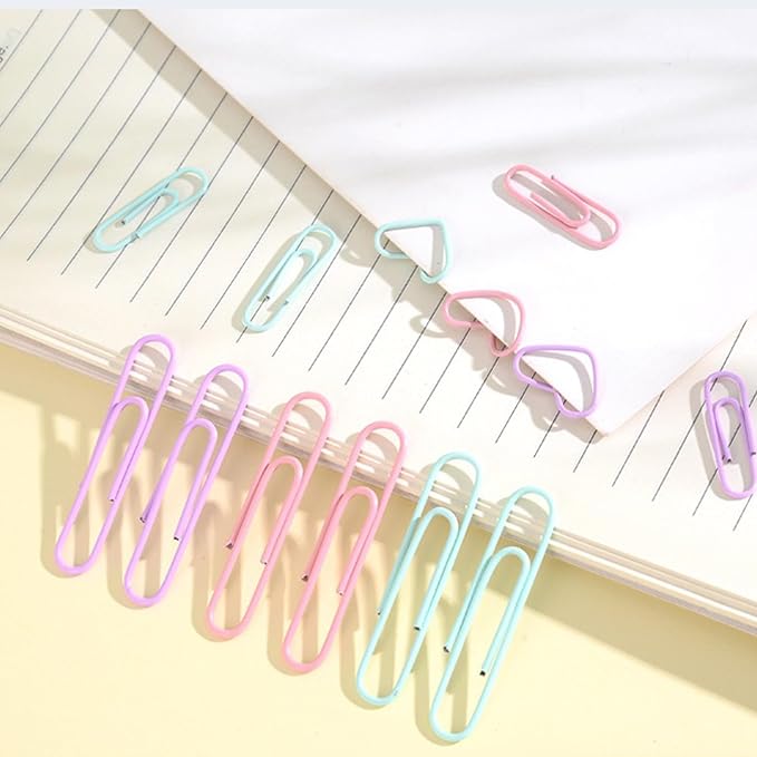 Macaron Colored Paper Clips, Large Small（1.1 inch & 2 inch） Paperclips - Image 5