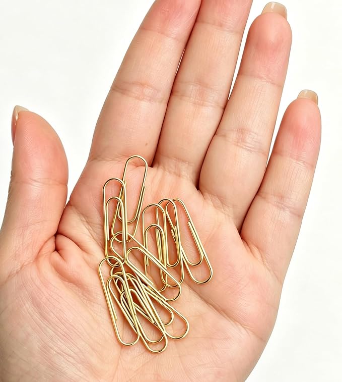 Gold Paper Clips, 1.1 Inch Small Paperclips, Office Supplies - Image 3