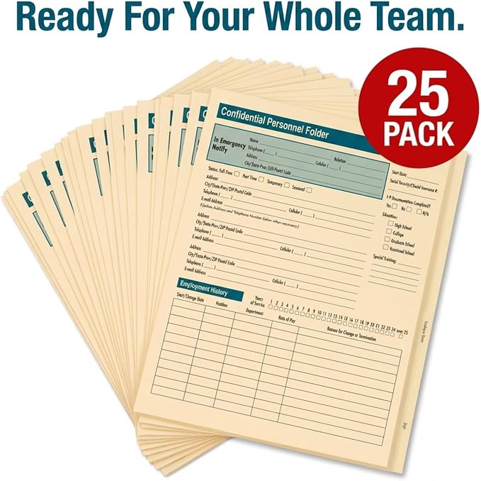 ComplyRight Confidential Personnel Folder, Document Filing Folder - Image 6