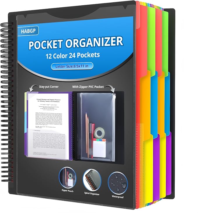 HABGP 24 Pocket Plastic folders by HABGP