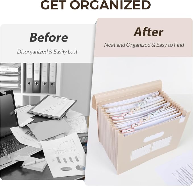SKYDUE Accordion File Organizer, Expanding File Folder - Image 4