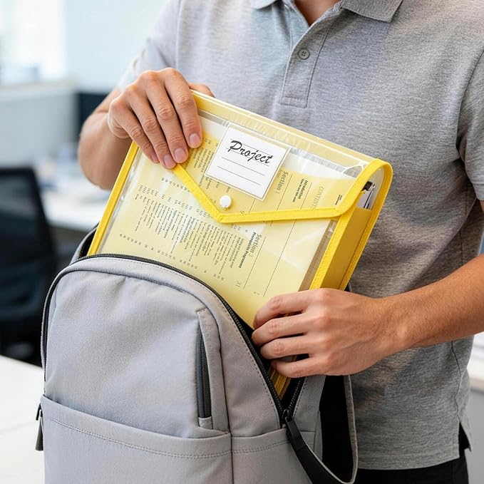 AZEN 20 Pack Plastic Expanding File Folder, Plastic Envelopes - Image 7